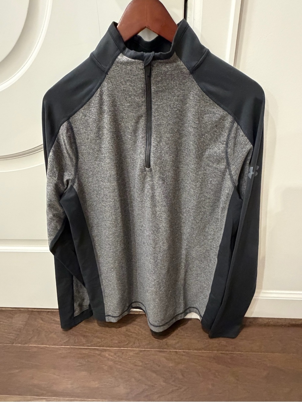 Under Armour Grey and Black Half-Zip Training Top